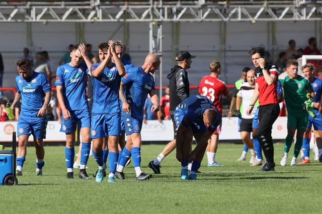 Action and celebrations from Worthing FC's 4-2 National League South win at Welling | Pictures: Mike Gunn