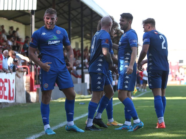 Action and celebrations from Worthing FC's 4-2 National League South win at Welling | Pictures: Mike Gunn