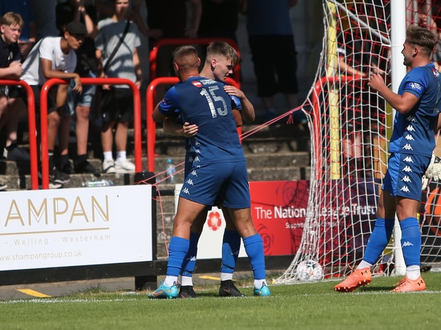 Action and celebrations from Worthing FC's 4-2 National League South win at Welling | Pictures: Mike Gunn