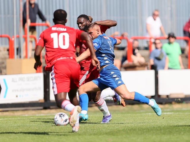 Action and celebrations from Worthing FC's 4-2 National League South win at Welling | Pictures: Mike Gunn