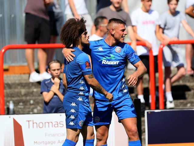 Action and celebrations from Worthing FC's 4-2 National League South win at Welling | Pictures: Mike Gunn
