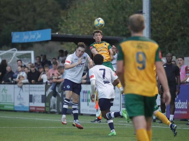 Action and celebrations from Horsham's 5-0 win at home to Corinthian-Casuals in the Isthmian premier division | Pictures: John Lines