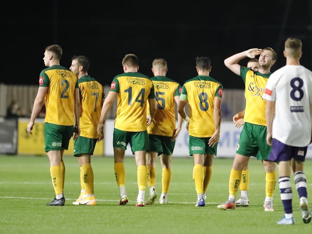 Action and celebrations from Horsham's 5-0 win at home to Corinthian-Casuals in the Isthmian premier division | Pictures: John Lines
