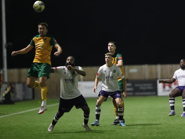 Action and celebrations from Horsham's 5-0 win at home to Corinthian-Casuals in the Isthmian premier division | Pictures: John Lines