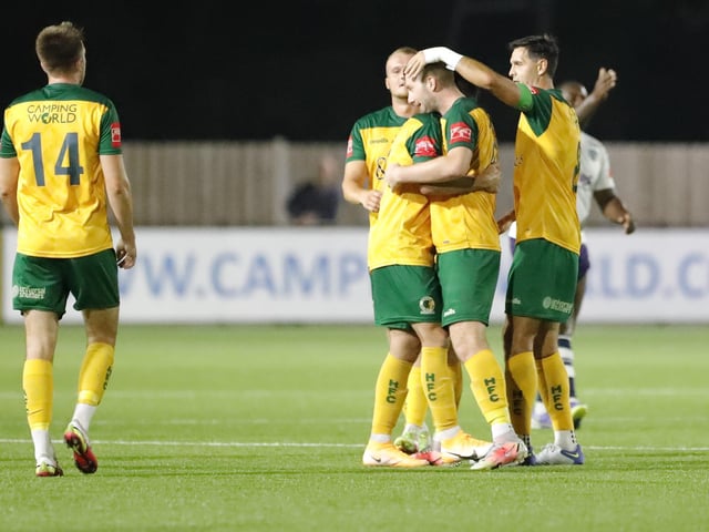Action and celebrations from Horsham's 5-0 win at home to Corinthian-Casuals in the Isthmian premier division | Pictures: John Lines