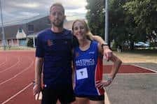 Two of Hastings AC's in-form athletes - Mieke and Martyn