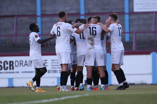 Action and goal celebrations from Worthing's 3-0 National South win at Weymouth | Pictures: Mike Gunn