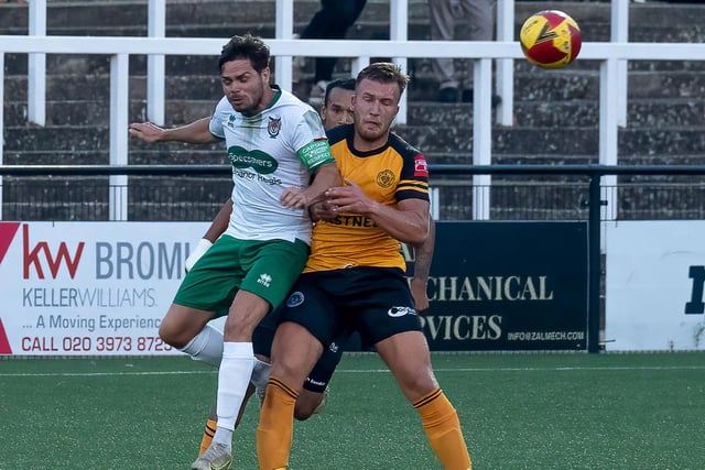 Action from the Rocks' 2-2 draw with Cray Wanderers in the Isthmian premier | Pictures: Lyn Phillips and Trevor Staff