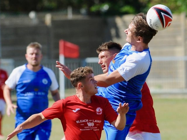 Action from Shoreham's 1-1 draw with Arundel at Middle Road | Picture: Stephen Goodger