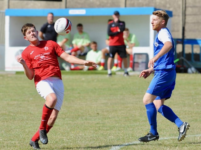 Action from Shoreham's 1-1 draw with Arundel at Middle Road | Picture: Stephen Goodger