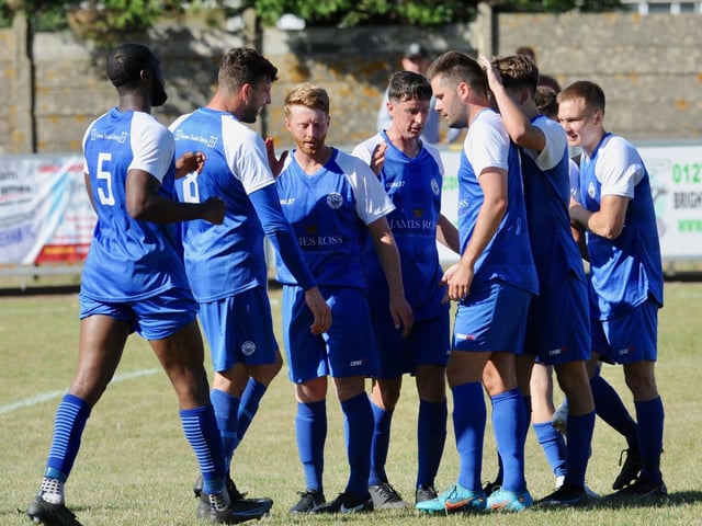 Action from Shoreham's 1-1 draw with Arundel at Middle Road | Picture: Stephen Goodger