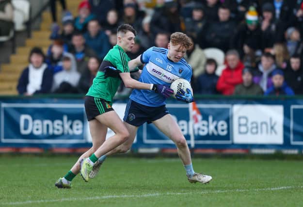Holy Trinity’s Conal Devlin and St Mary's Niall O’Donnell. Picture: Matt Mackey / Press Eye.