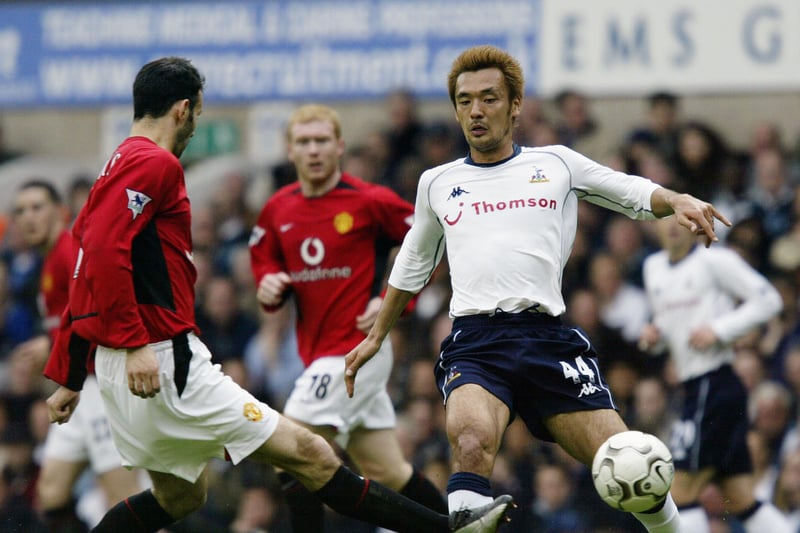 The versatile left-footed player only made a fleeting visit to the Premier League in 2003,  making 4 appearances for Tottenham on loan from Shimizu S-Pulse.
Toda would spend the rest of his career in Asia, playing for clubs in Japan, South Korea and China, retiring in 2013 with 20 international caps to his name. 
The 45-year-old is currently managing SC Sagamihara in the Japanese third division. 
(Photo By Clive Rose/Getty Images)