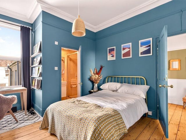There are three bedrooms on the first floor, two of them with en-suite shower rooms
