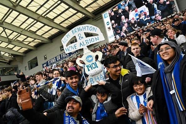 Brighton and Hove Albion fans will travel in numbers for the FA Cup semi-final against Man United at Wembley Stadium on Sunday