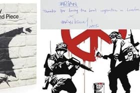 A book which was signed by Banksy has sold for £3,400 at auction after it was bought in an Eastbourne charity shop. Picture: Eastbourne Auctioneers