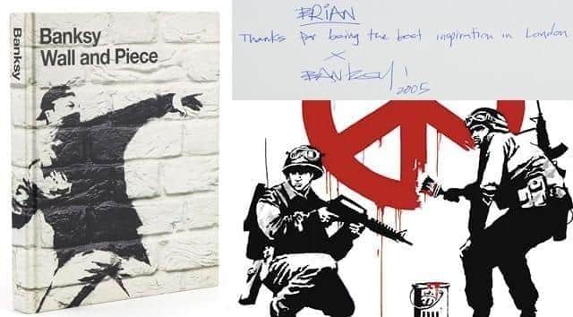 A book which was signed by Banksy has sold for £3,400 at auction after it was bought in an Eastbourne charity shop. Picture: Eastbourne Auctioneers