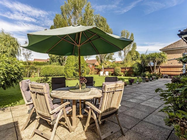 Large landscaped mature rear gardens