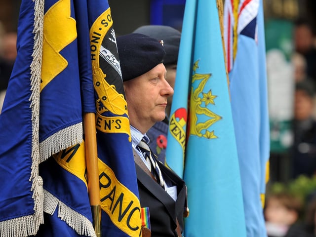 Remembrance Sunday service in Horsham. Pic S Robards SR2211131