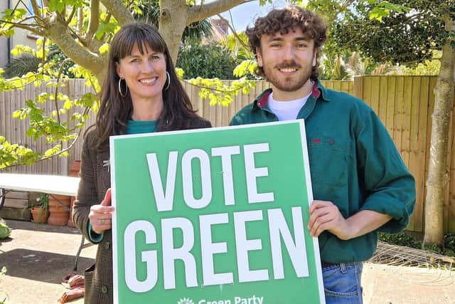 Green Party's deputy leader Rachel Millward visits Worthing