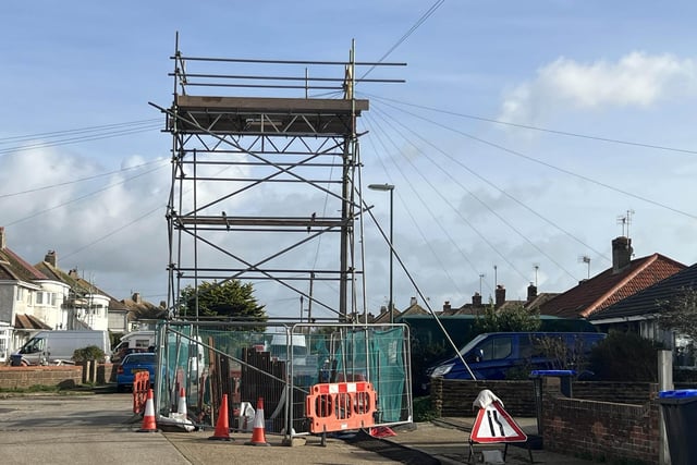 Southern Water has apologised for the ongoing disruption on the A259 in Lancing, where traffic management is in place and tankers used to manage sewer flows. Photo: Eddie Mitchell