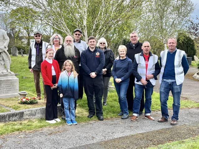 Members of BBTUC at Bexhill Cemetery.