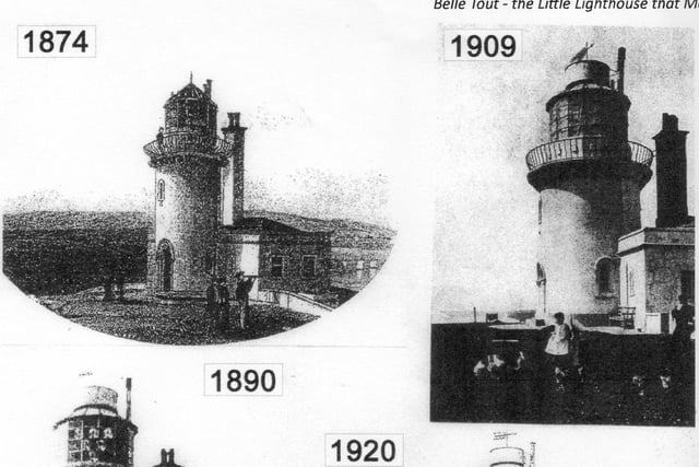 Composition of old pictures of Belle Tout during its working life.