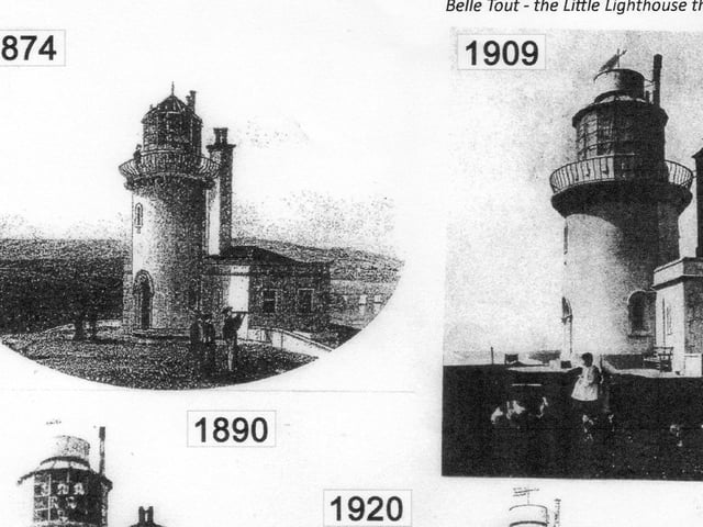 Composition of old pictures of Belle Tout during its working life.