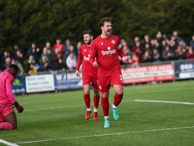 Action from Worthing's 6-4 win at home to Dover in National League South