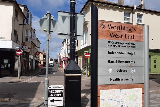 The west end of Montague Street and Rowlands Road make up the thriving hub of independent businesses known as Worthing's West End