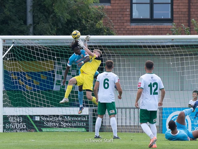 Action from Bognor Regis Town v Potters Bar Town in the Isthmian premier division | Pictures: Tevor Staff