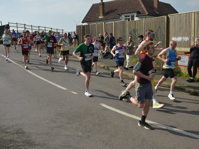 Action in the 2026 Hastings Half Marathon