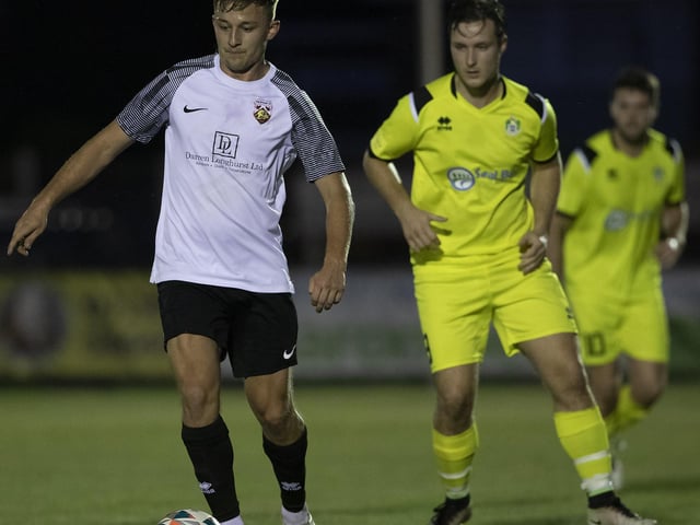 Action from Pagham v Selsey in the Sussex Senoir Cup