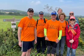 Rotarians and friends prepare to walk the South Downs Way