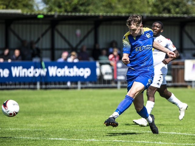 Action from the pre-season friendly between Peacehaven & TYelscombe FC and Lewes FC, July 2023