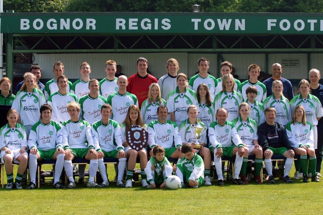 A Bognor Regis Town First XI and the Bognor Regis Town Ladies team