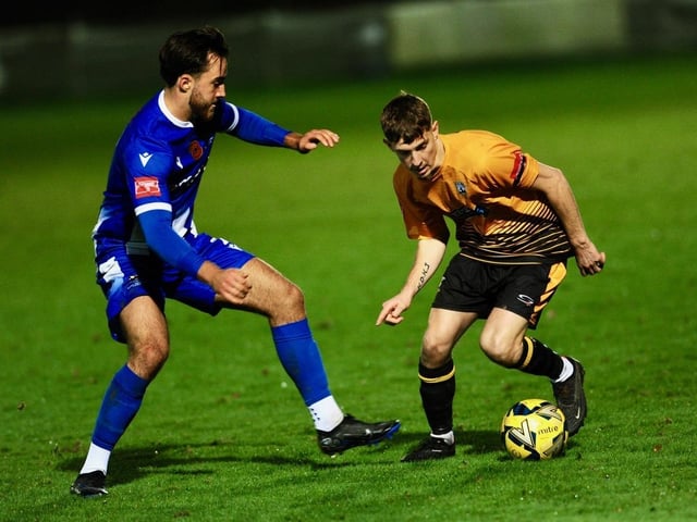Two goals from Glenn Wilson gave East Grinstead Town a 2-1 win over Littlehampton Town on Saturday. Photographer Stephen Goodger was on hand to capture the action.