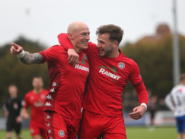 Action and goal celebrations from Worthing FC's 3-2 National South win over Havant and Waterlooville at Woodside Road