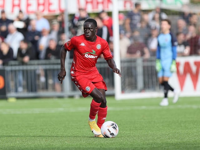 Action from Worthing FC's 1-1 draw with Taunton Town in National League South
