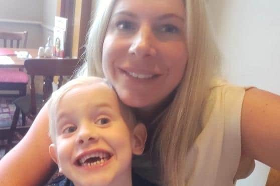 Mum Sam Kenyon and son Johnnie, 4, who went missing from his nursery near Horsham