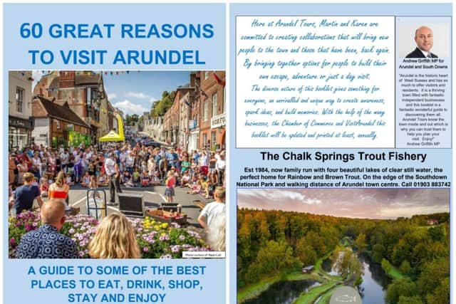 Arundel Walking Tours' free booklet 60 Great Reasons to Visit Arundel is available at various locations in the town