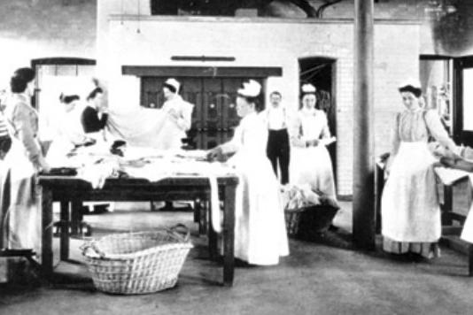 The laundry at Rustington Convalescent Home around 1905