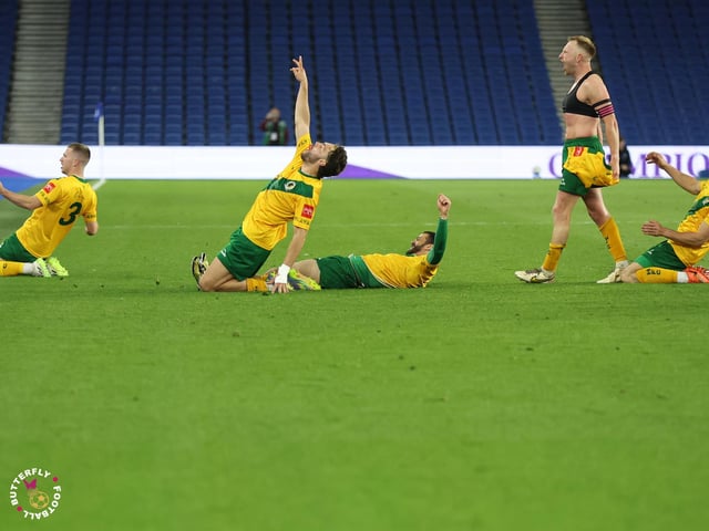 James Hammond’s majestic 95th minute free-kick clinched Horsham FC’s first league and Sussex Transport Senior Cup double in the club’s history.