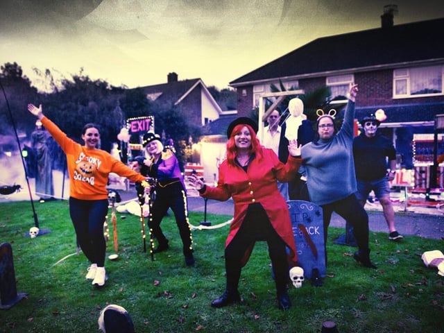 Halloween house at 5 Gillsmans Park, St Leonards, in aid of St Michael's Hospice. Photo by Frank Copper.