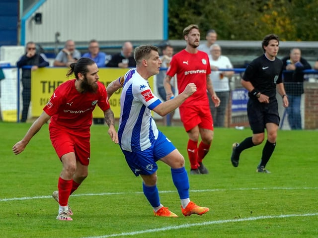 Action from Haywards Heath Town's victory over Beckenham in the Isthmian south east division