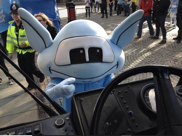 The main mascot for last season’s Premier League champions Man City is said to be an alien from the planet ‘Blue Moon’, he can usually be seen with his female counterpart Moonbeam.
So that’s why Manchester City’s football abilities are out of this world.
