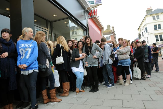 There was a lengthy queue outside the shop ahead of opening