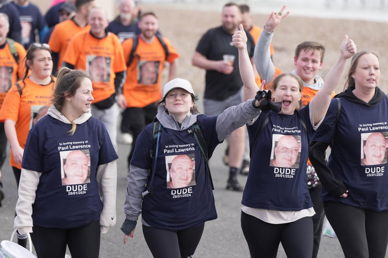 Participants walked down Littlehampton seafront to pay tribute to Paul's memory.