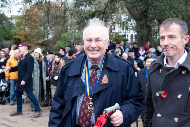 Remembrance Sunday service in Alexandra Park, Hastings, on November 12 2023. Photo by Frank Copper.