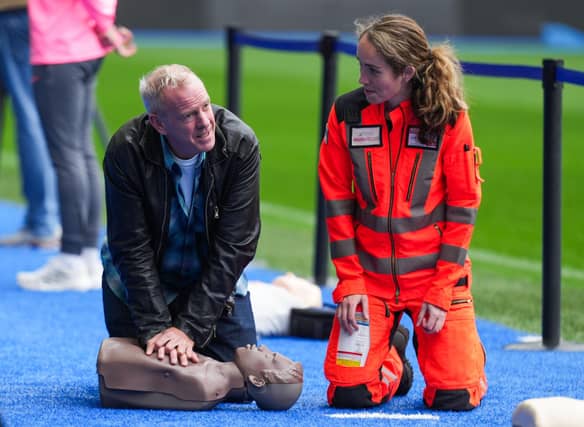 Music legend Fatboy Slim does CPR training at Amex Stadium ahead of Restart A Heart Day